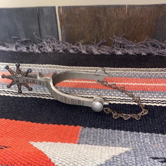 Antique Cowboy Boot Spur. 8 in. - Picture 12 of 14